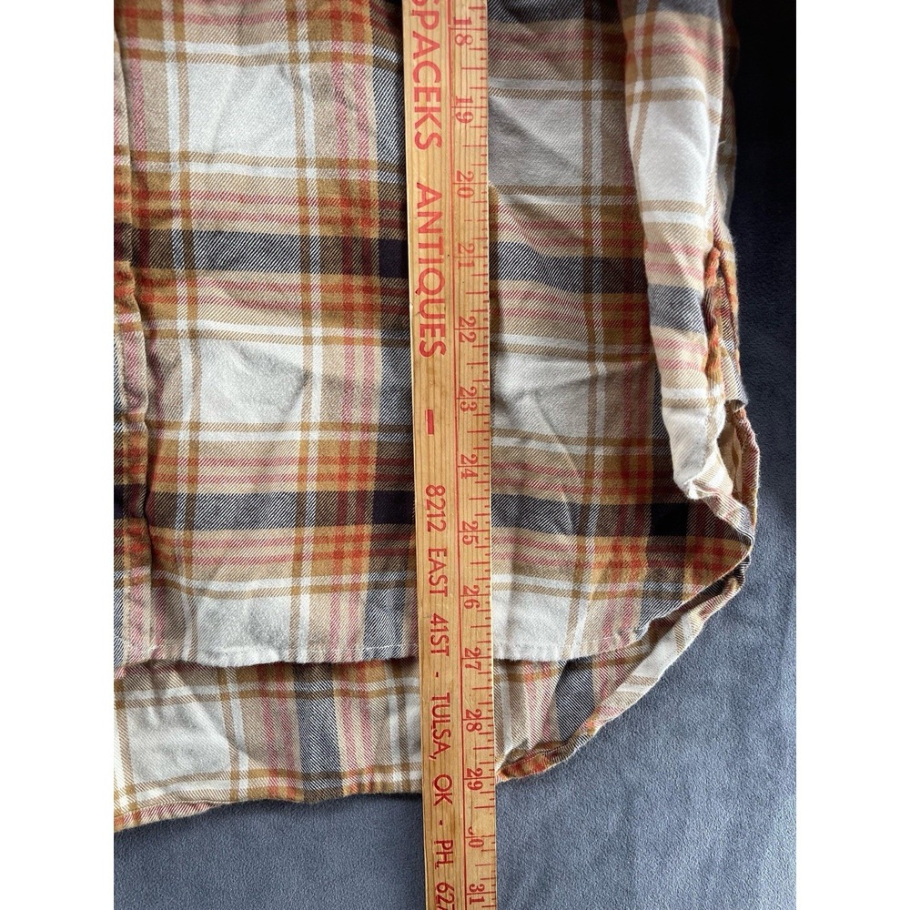 Polo Ralph Lauren Women's Plaid Button Front Shirt Size 12 Cotton Beige - Picture 6 of 7